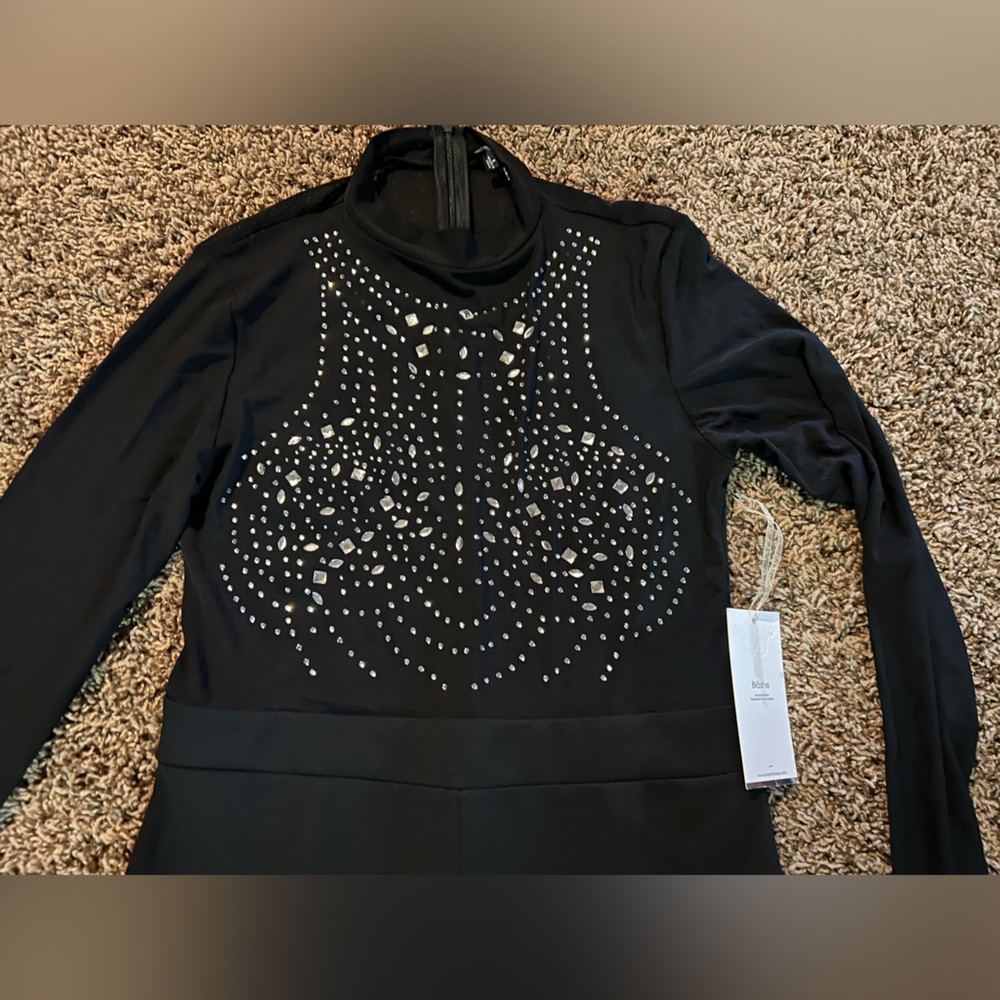 Black Embellished Bodysuit size